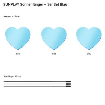 Sonnenfänger Herzen Blau